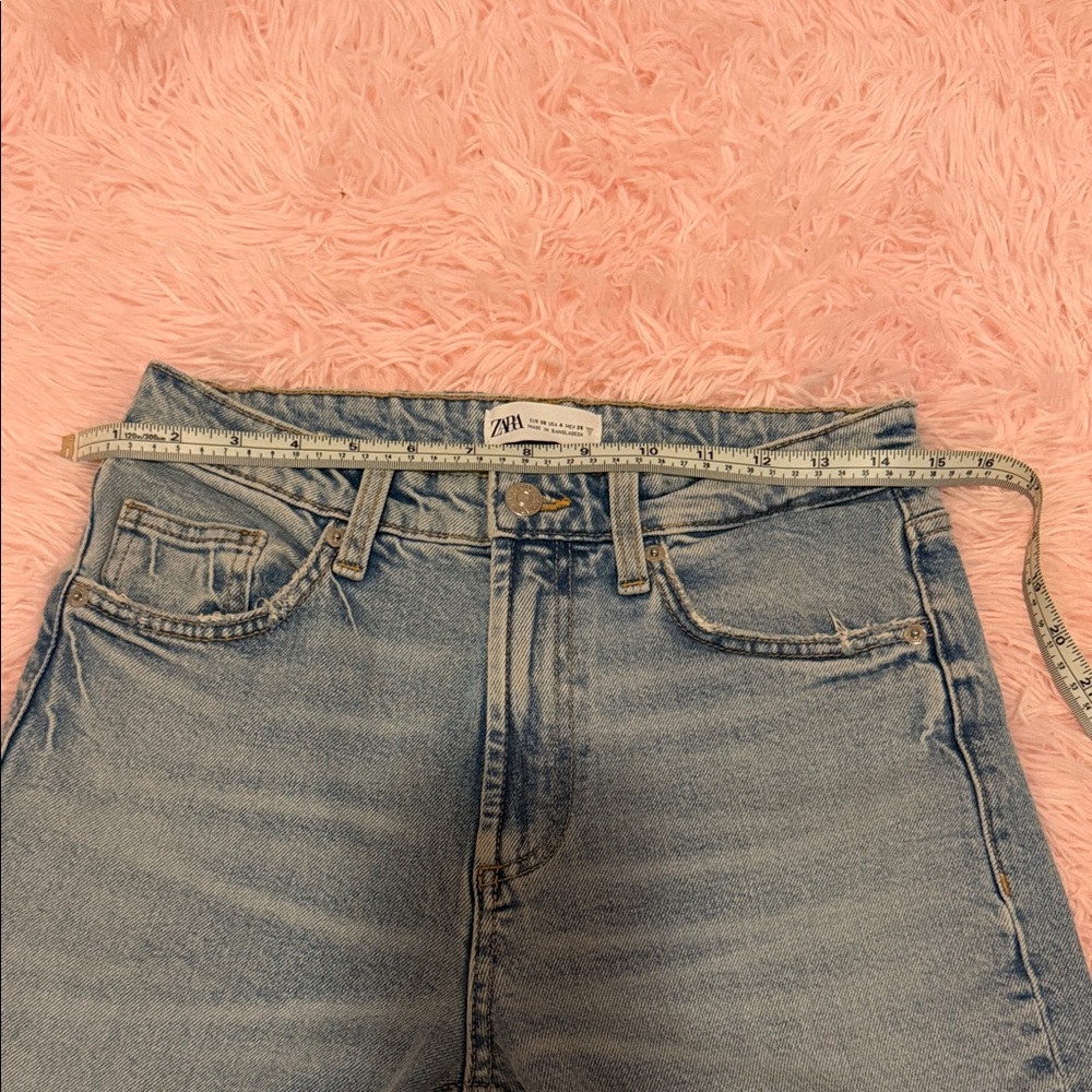 Zara Women's Sky Blue Straight Jeans - Picture 10 of 12